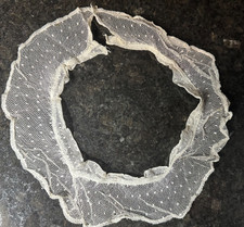 Antique Victorian Cotton Lace Collar 23" L x 2-1/2" W