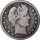 1895-O 25C Barber Silver Quarter ~ Fine Details