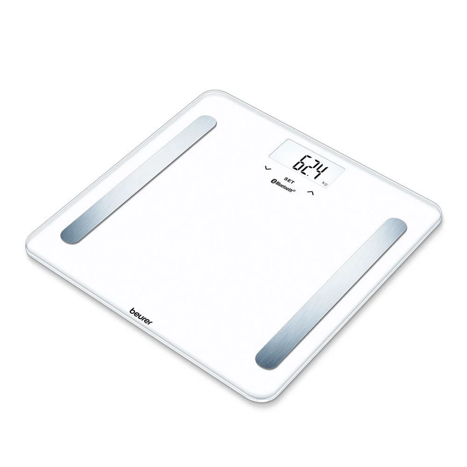 Beurer BF 600 Pure White Diagnosewaage AMR BMR BMI-Ermittlung Bluetooth App