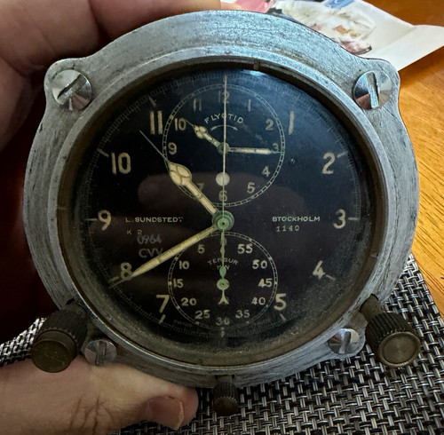 LeCoultre 13J 8 Day Mechanical Manual Movement Brass Fly-Tid 1140 WWII (?)