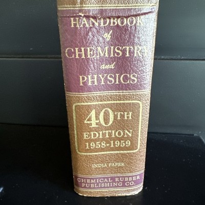 Handbook of Chemistry and Physics 40th Edition 1958 1959 India Paper