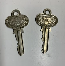 Lot of 2 Vintage Russwin Keys USA - FREE Shipping
