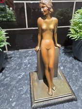 Josef Lorenzl -Original Art Deco spelter figure strike lighter, Austria 1920s.