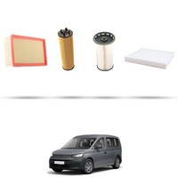Hoffcar Set Service - 4 Filter FüR Vw Caddy V (Sb) 2.0 Tdi 55Kw Von 2020