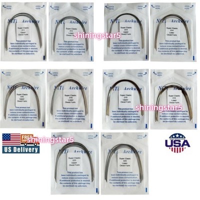 5 Upper+ 5 Lower Dental Orthodontic Arch Wire Super Elastic NiTi Ovoid Form