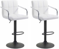 2Er Set Barhocker Lucy V2 Schwarz Weiß