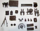Marx Western Town Playset Furniture and Accessories, 23 pieces