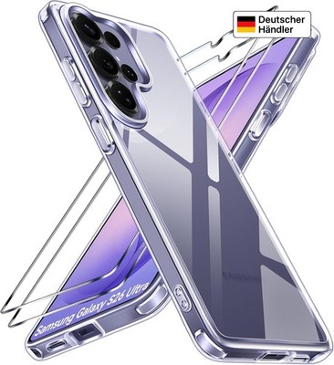 Hülle + 2X Schutzglas für Samsung Galaxy S26 Ultra Hartglas Full Screen Case