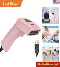 1D CCD USB Barcode Scanner - Handheld Wired Reader for Retail and Warehousing
