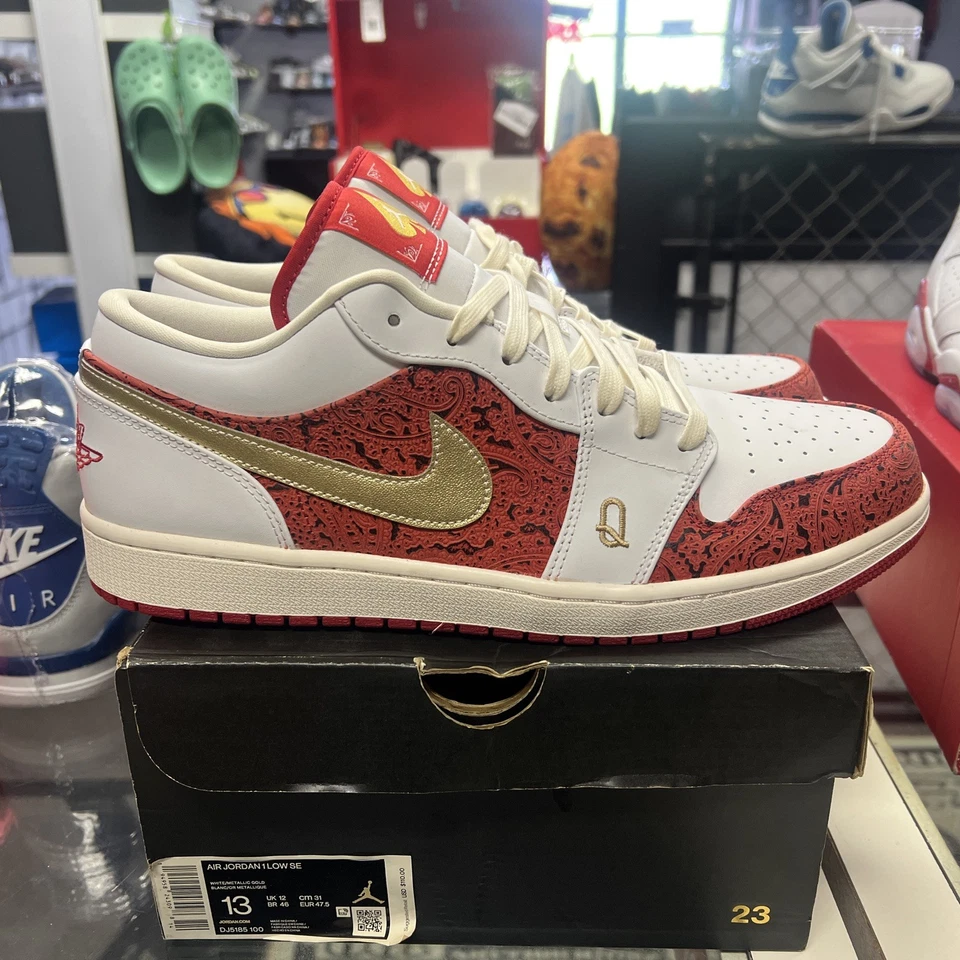 Air Jordan 1 SE Low Spades masculino tamanho 13 - Imagem 2 de 4