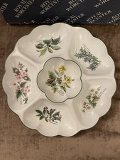 Royal Worcester Herb Crudite Dish in a box. VGC / Mint. Diameter 34cm..