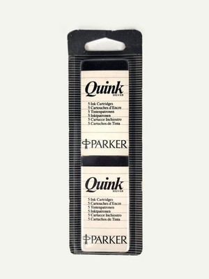 2 Schachteln mit 5 Tintenpatronen Schwarz Parker Quink Vintage