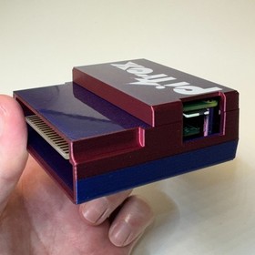 PiTrex Vectrex 3D Printed Cartridge Case with SD Card Slot [BLUE/MAROON]