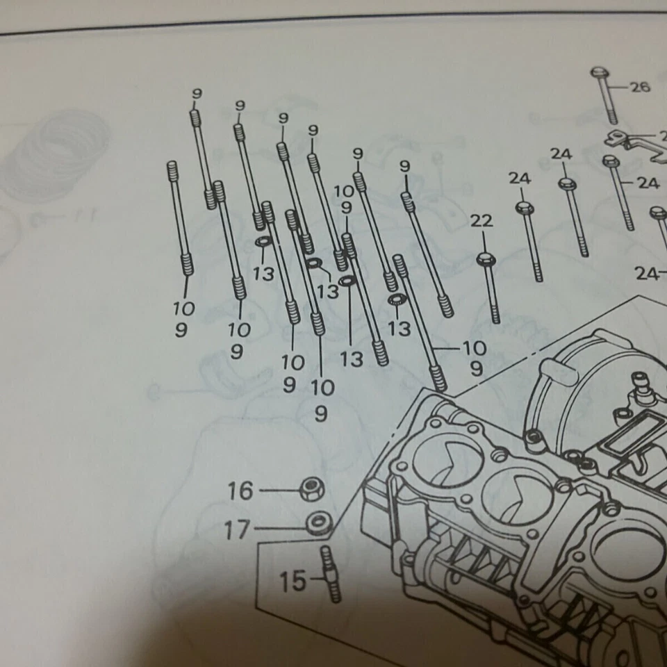 Honda CB750F CB900F RC04 SC01 Genuine Cylinder Crankcase Stud O-Ring Seal Set - Image 4 of 4