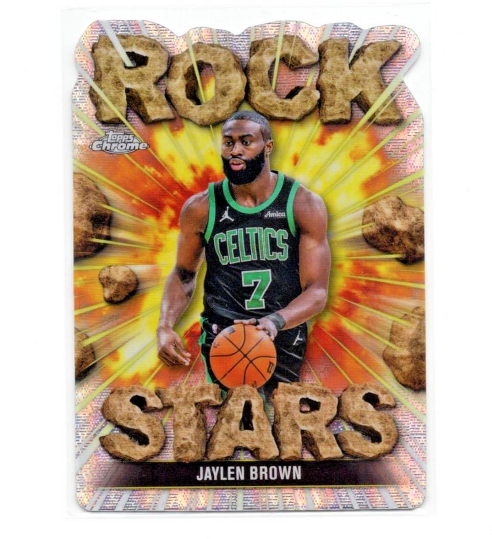 Jaylen Brown RC GD 25枚限定 ジャージナンバー　激レア 2025-26 Topps Chrome Jaylen Brown Rock Stars Case Hit SSP | eBay