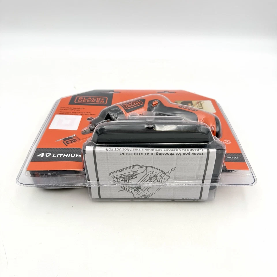 BLACK & DECKER SMART DRIVER RECHARGEABLE SCREWDRIVER NEW Li4000 - Image 3 of 4