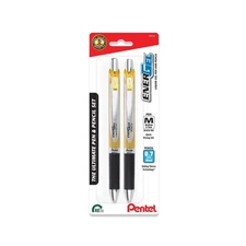 EnerGel Pen and EnerGize Pencil Set, 0.7mm, Gold
