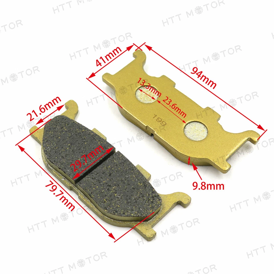 Juego de pastillas de freno de disco orgánicas delanteras HTTMT para Yamaha Road XV 250 Virago -FA199 Foto 2 de 4