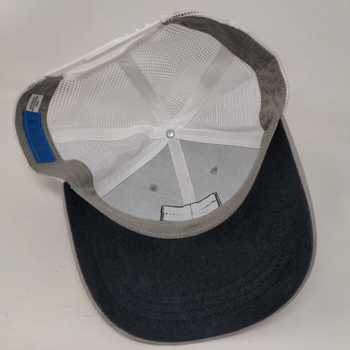 Costa Del Mar Snapback Trucker Hat Gray OS Adjustable Embroidered Mesh Back - Picture 7 of 9