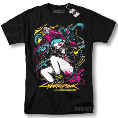 Cyberpunk Edgerunners 2077 Shirt Anime Lucy Rebecca David Cosplay
