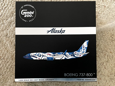 Gemini Jets 1:200 Alaska Airlines 737-800 X̱áat Ḵwáani N559AS G2ASA1246