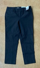 New Charter Club Women Tummy Slimming Leg Crop Pants, Black, 6P