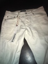 2024 HOT New Purple brand Men's Fashion jeans White 
