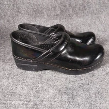 Dansko Clogs Women Size 39 Black Professional Patent Leather Slip On Nursing