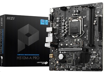 MSI H510M-A Pro Mainboard Sockel 1151 Intel H510 DDR4 7.1 Sound µATX M.2 USB 3.0
