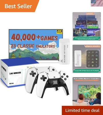 Ultimate Retro Gaming Console: 64GB Storage, 23 Emulators & Family-Friendly Fun