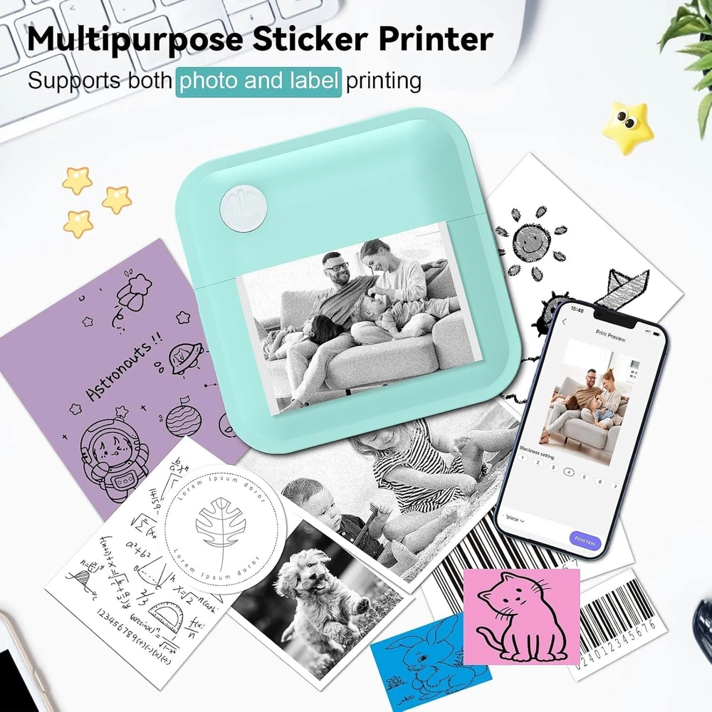 Bluetooth Label Maker Machine with Thermal Sticker Printer for Phones Bluetooth Label Maker Machine with Thermal Sticker Printer for Phones