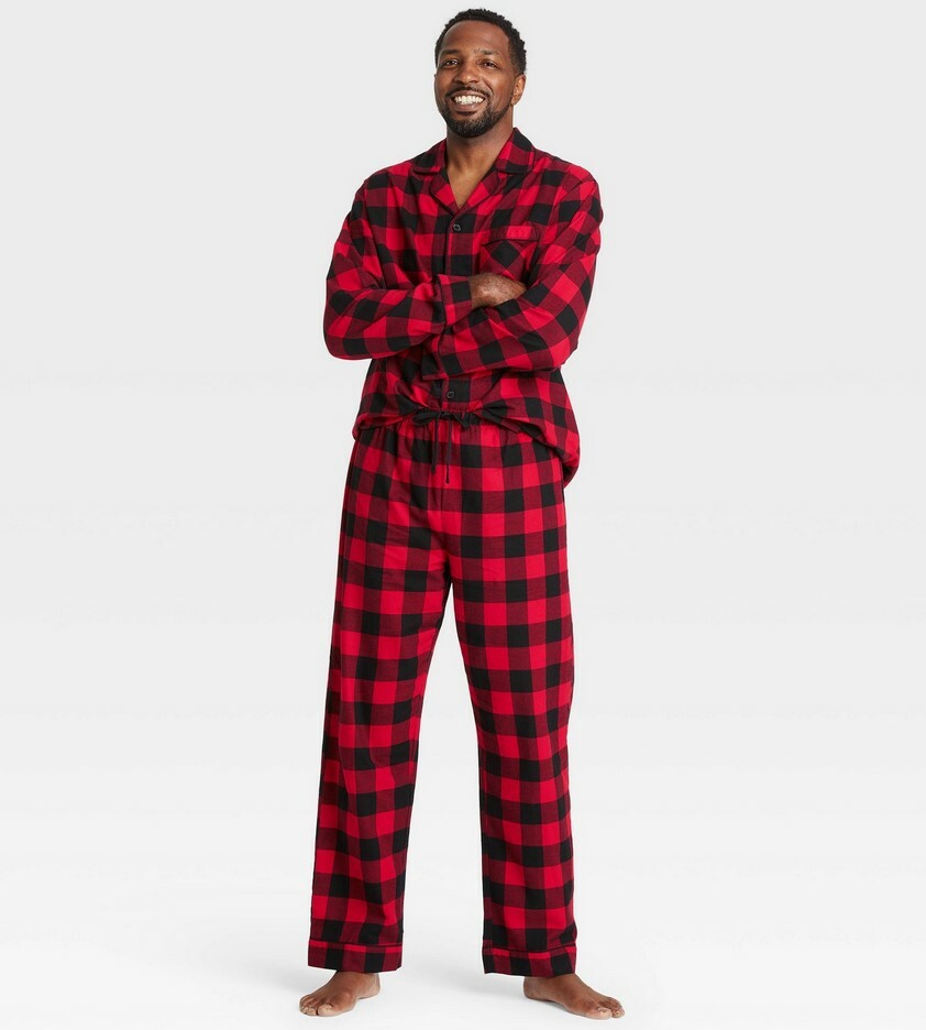 Buffalo Plaid Flannel Mens Black And Red Pajama Pants Wondershop