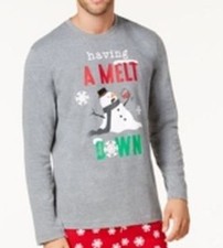 Family PJs Mens Meltdown Pajama TOP Only Snowflake X-Large NWOT