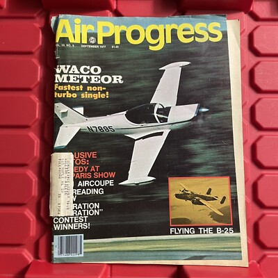 Air Progress Magazine Waco Meteor Damaged Pre Owned Vintage September 1977