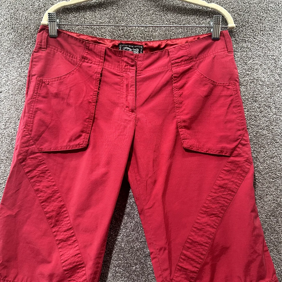 Vintage 90s/Y2k Miss Me Cargo Pants Women Large Red Low Rise - Image 3 of 4