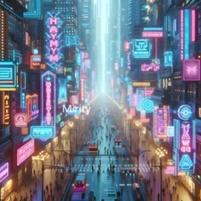 Digital Image Picture Photo Pic Wallpaper Background AI ART Modern City Night 1