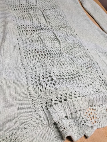 Anthropologie Angel of the North Knitted MINT Sweater Cardigan Long SIZE S(PRE-) - Picture 8 of 14