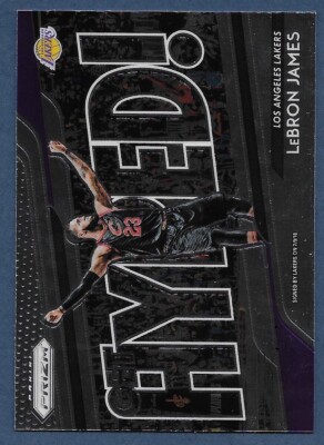 2018-19 Panini Prizm Lebron James Get Hyped Base #4 Los Angeles Lakers