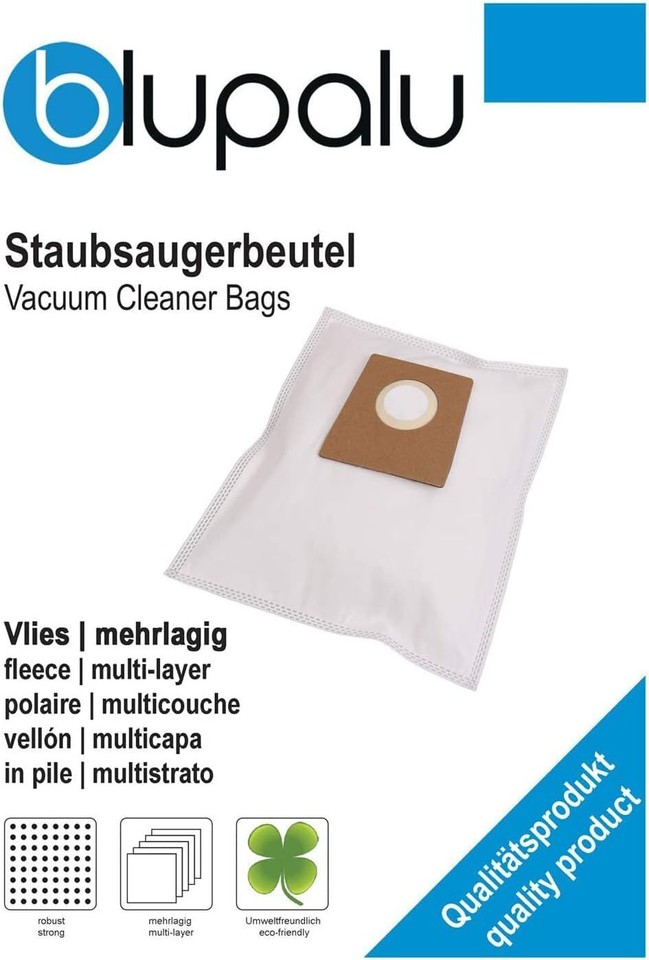 Etana 30 Sacchetti Per Aspirapolvere Compatibili Bosch BSA 2.. PRO HYGIENIC.. Serie - Filtri Multistrato In Stoffa, Chiusura Igienica