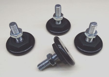 QTY4 FEET ADJUSTABLE GLIDE NYLON LEVELING PAD 1.375 BASE 5/16-18 ESSENTRA / NUT