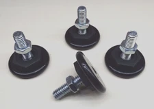 x4 FEET ADJUSTABLE GLIDE NYLON LEVELING PAD 1.375 BASE 5/16-18 ESSENTRA WITH NUT