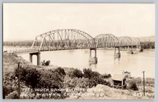Chamberlain South Dakota SD Free State Bridge Real Photo Postcard RPPC 1930-50
