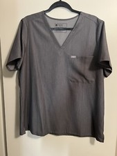 Figs Technical Collection Womens Scrub Top Gray Style FW1000 size XL
