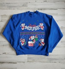 Vintage 90's Santa Mouse Christmas Sweatshirt