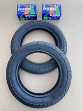 12 1/2" x 2 1/4'' Bicycle Tires  Tubes PAIR All Black Smooth Kids Bike Scooter