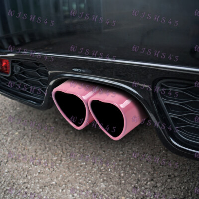 Sourcingmap Car 60 X 65mm Heart Shape Exhaust Muffler Tip Pipe