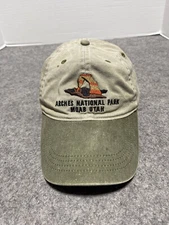 Moab Utah Arches National Park Beige Strapback Adjustable CLEANED Hat Cap OURAY
