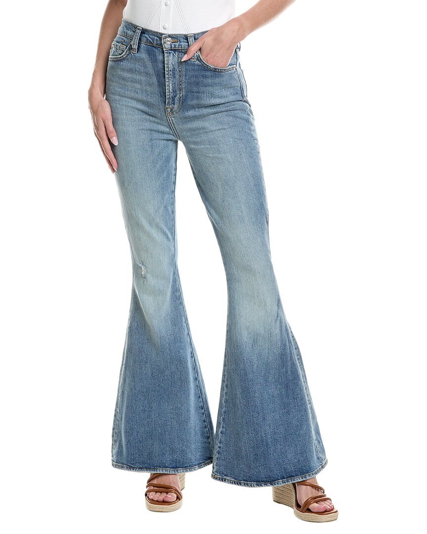 7 For All Mankind Легкие женские джинсы-клеш Ali Classic с высокой посадкой в стиле Сохо для всего человечества
