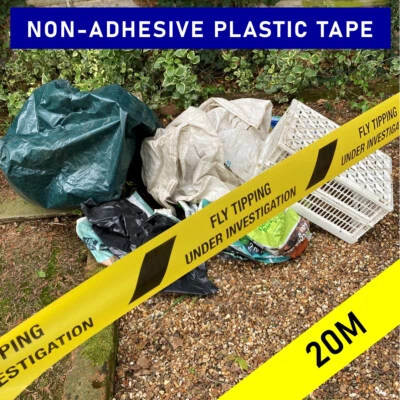 BARRIERTAPE FLY TIPPING UNDER INVESTIGATION non-adhesive plastic marking/cordon tape (20M)