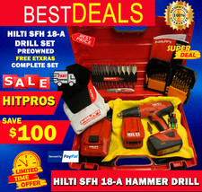 HILTI SFH 18-A DRILL SET WITH FREE EXTRAS, PREOWNED,ORIGINAL,FAST SHIPPING
